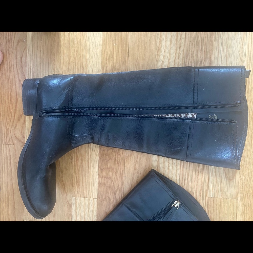 COPY - Tory Burch Kiernan logo Leather riding boot black - Picture 6 of 11